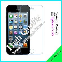 10pcs Front Transparent Clear LCD Screen Protector Film for iphone5 5S Protective film + Cleaning cloth