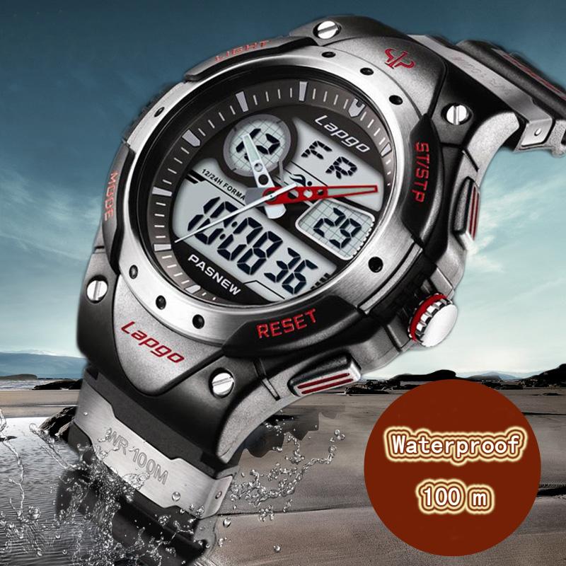 Hot Sale Relojes Hombre Pasnew Super Diving 100 meters Waterproof Quartz Led Outside Sport Watches Men