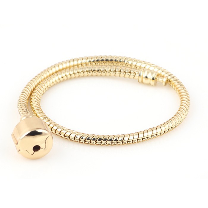Love Chamilia Bracelets Gold Snake Chain Chamilia Fit For Pandora Bracelet European Murano Beads DIY Troll Czech Glass Bead4