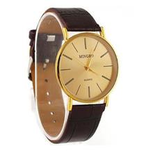 Hot Marketing Luxury Golden Gentle Men Man Leather Band Watch Quartz Wrist Watches O23 Hcandice