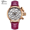 Yadan luxury water drop diamond quartz ladies leather strap watches fashion leisure exquisite gift watch women