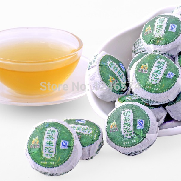 50pcs Green Tea Flavor Mini Raw Pu Er Tea Man Women Health Care Loss Weight Product