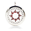 Round Essential Oil Diffuser Locket Necklace with Colorful Diffuser Pads Aromatherapy Necklace Lockets For Women Pendants