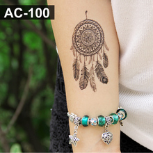 Waterproof Temporary Tattoo sticker lace mandala dreamcatcher dream catcher tattoo Water Transfer fake tattoo flash tattoo