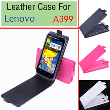 Brand New Good Quality Flip Leather Case Cover For Lenovo A399 Original Case Open Up and Down Cover In Stock + touch pen