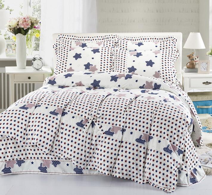 top quality princess Bow wedding bedding set cotton bed sheet quilt/Comforter/duvet cover pillowcase Bedspread bedclothes