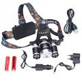 2016 New Hiking Lights 18650 Headlamp Boruit 6000LM 3x CREE XM L T6 Headlamp Rechargeable Headlight