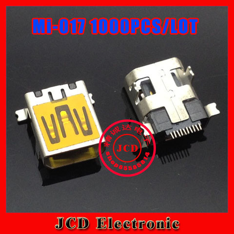1000PCS/LOT,free shipping for mini 10P USB jack socket connector,V3 port for mobile phone etc,long type,MI-017