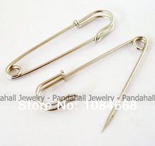 Iron Kilt Pins, Platinum Color, 70mm long, 18mm wide, 6mm thick, hole: about 6mm