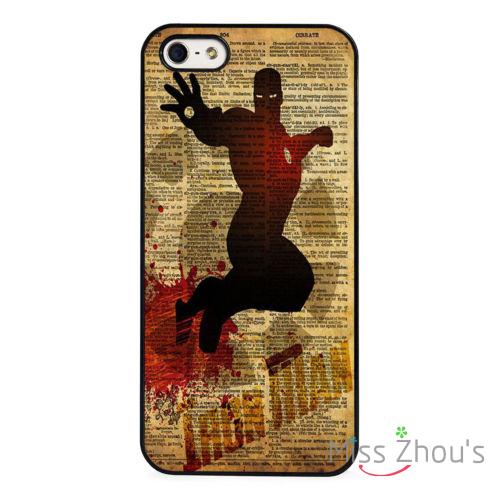 Ironman Marvel Comic Book Art back skins mobile font b cellphone b font cases cover for
