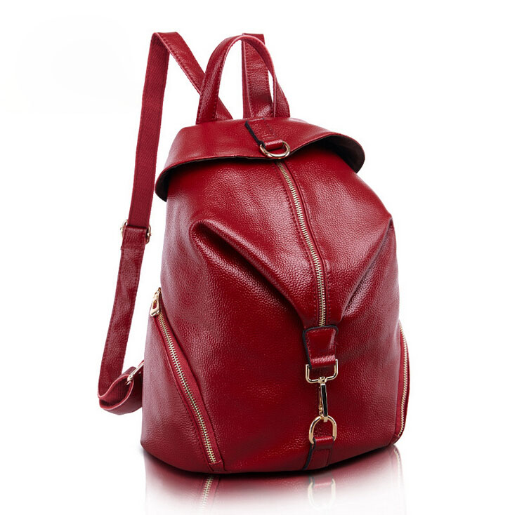 Europe soft Leather Backpack Shoulder New Leather fashion women Backpack, funky backpacks ...