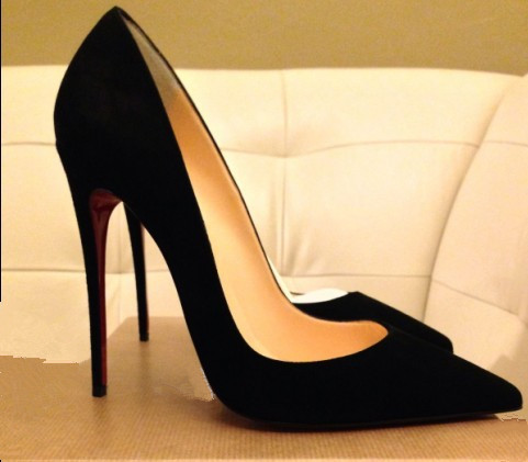 black high heels red bottom shoes