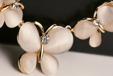 New Lady Charm Rhinestone Statement Choker Pretty Butterfly Pendant Elegant Chain Necklace Jewelry Party