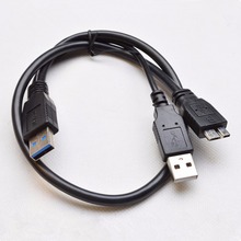 USB 3.0 Micro BM Data Line Mobile Hard Disk Data Cable USB 2.0 Mobile Phone Cables Support for Samsung Double Power Supply SL121