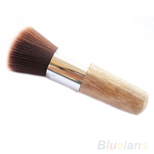 Flat Top Buffer Foundation Powder Brush Cosmetic Makeup Basic Tool Wooden Handle 1EYG