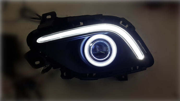 2x из светодиодов автомобиля - стайлинг автомобиля конкретной Fit 2014 + Mazda 6 дневные ходовые огни + глаза ангела комплект