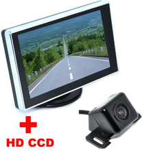 3.5″ Color LCD Car Video Monitor With Univesal Nightvision CCD Car Rear View Camera backup Camera 2 in 1 Auto Parking Assistance