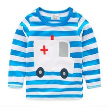 Clearance Boys T shirt Kids Tees Baby Boy tshirts Children tees Long Sleeve 100 Cotton Cars