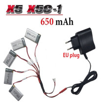 650mAh 3.7V LiPo Battery + AC Charger Euro Plug for SYMA