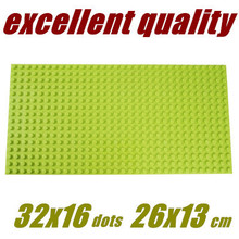 3pcs/lot Wange Medium particles Blocks Baseplates 32*16 particles Base plate with size26*13cm Toys Compatible with lego