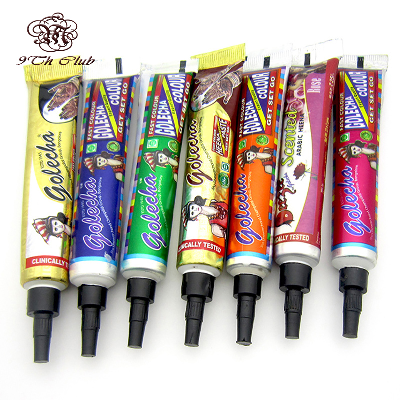 2pcs colored black brown golecha indian henna paste temporary finger henna 2pcs colored black brown golecha indian henna paste temporary finger henna
