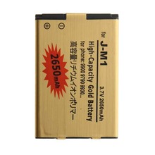 2650mAh High Capacity Gold Li-ion Mobile Phone Battery for BlackBerry J-M1 9900 9790 9930 Travel Replacement Battery Phone Power