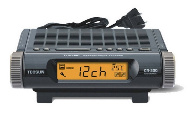 new style Tecsun CR 200 digital tuning RADIO FM AM TV Receiver Stereo Radio ATS CLOCK