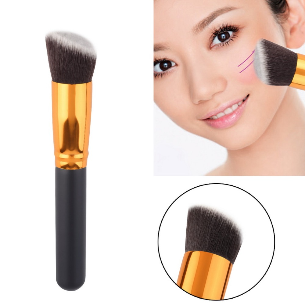 Cosmetic Angled Flat Top Brush Face Makeup Blusher Powder Foundation Tool Wholesale