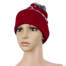 DIAMOND pattern male ladies jacquard wool cap on the ball unisex Hip Hop beanie Hat