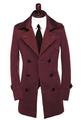 Red autumn 2016 new brand men s double breasted trench coat men slim fit arrival overcoat