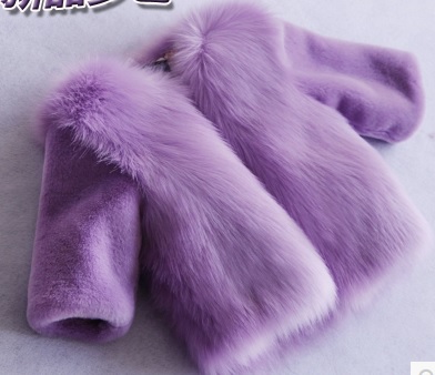 Shop by category Your girl will be the cutest little monster in the Faux Fur Jacket from Cat and Jack. Black, pink and purple spots make for a vibrant pattern against a stark white background of shaggy fur .