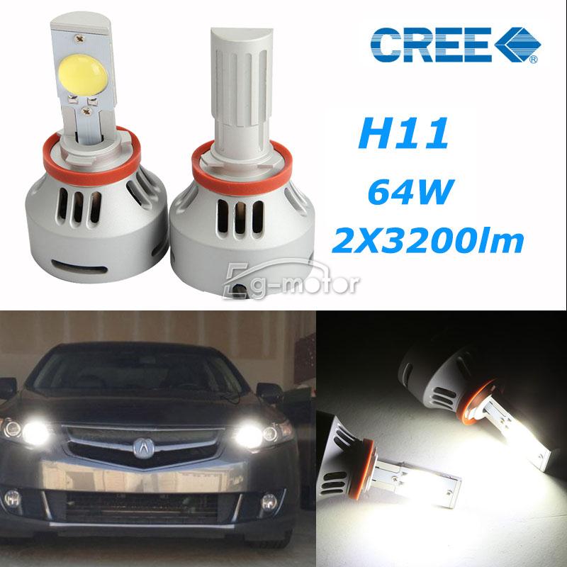 3200LM 32W H11 CREE LED Projector Headlight Bulb Fog lamp Bulbs Kit+ Drivers