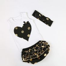 choose color Baby Girls Ruffle Bloomers Diaper Cover Gold Polka Dot Baby Bloomer top Set Polka