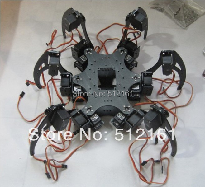 Aluminium Hexapod Spider Six 3DOF Legs Robot Frame Kit Fully Compatible with Arduino