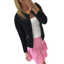 2016 new Women Long Sleeve Lattice Tartan Cardigan Top Coat Jacket Outwear Blouse Willtoo