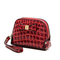 Occident Style Trendy Genuine Leather Change Purse Women Fashion Luxury Crocodile Print Cowhide Designer Bowknot Coin