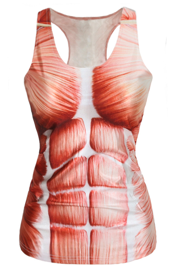 Muscle print New women t shirt 3D Printed women's clothing screen print