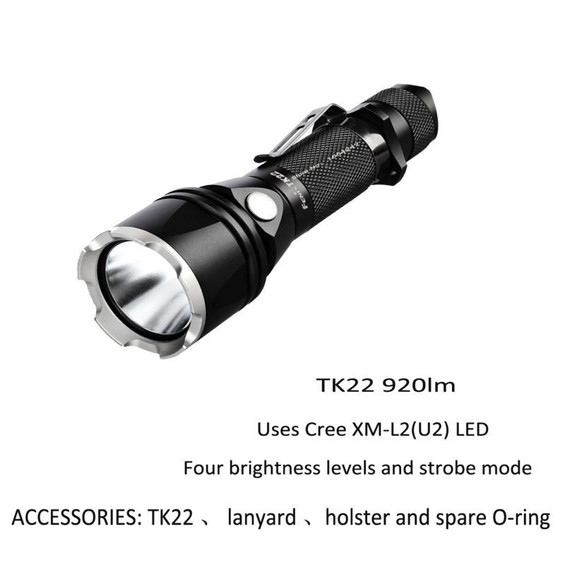 Fenix TK22 XM-L2 (U2) 2014 edition max 920 Lumen Tactical Handheld LED Waterproof Flashlight Torch