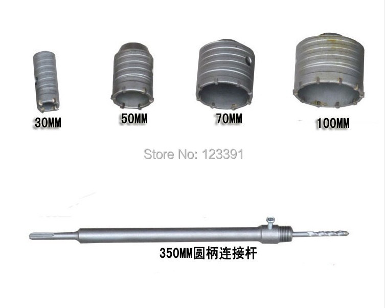 2015 new arrival 6PC set TCT electric Hammer wall hole saw 30 50 70 100mm with