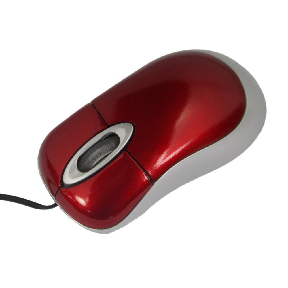 Hot sale!Mini Retractable USB Optical Scroll Wheel Mouse Red