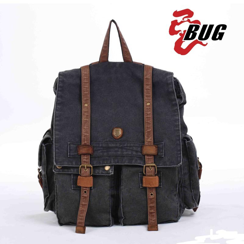Фотография 2015 Brand New Vintage16OZ Washed Canvas Men Leisure Travel Backpack Camping Hiking Cycling Laptop Sport Camera School Bag