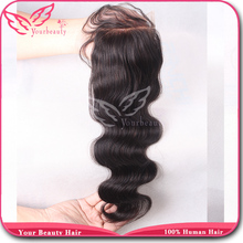 7A 3 5 4 Peruvian Lace Closure Body Wave Virgin Human Hair Closure With Bleached Knots
