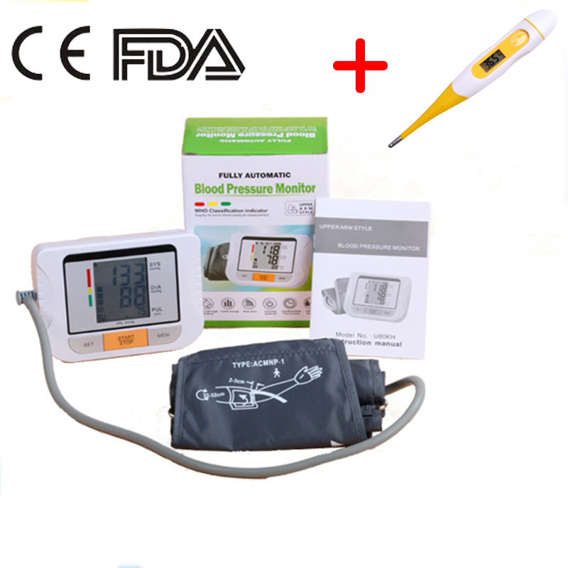 Free Shipping Fully Automatic Digital Upper Arm Blood Pressure Monitor, Sphygmomanometer, Portable Blood Pressure Monitor
