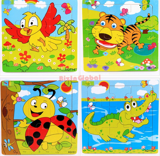 9PCS Carton Wood Puzzle Educational Toys For Kids Children New Hot Sale (5)