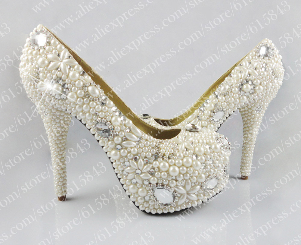 Wedding Shoes With Pearls And Crystals free shipping fashion luxury ivory pearls crystals Wedding Shoes With Pearls And Crystals free shipping fashion luxury ivory pearls crystals