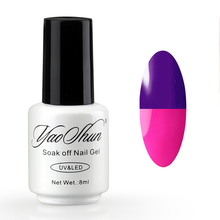 Yao Shun Temperature Color Changing Nail Polish Lacquer 60 color for choose Soak-off gel nail polish Cure with Led/uv light