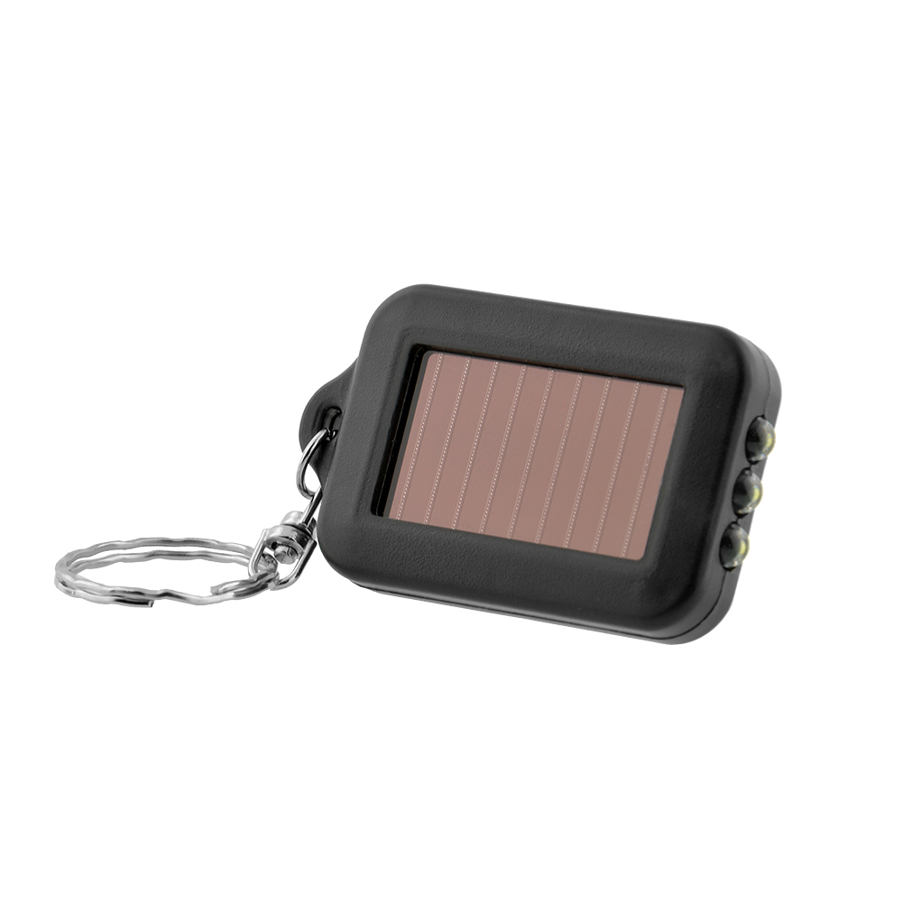 Free Shipping 2015 New Mini Portable Solar Power 3LED Light Keychain Torch Flash Flashlight Key Ring
