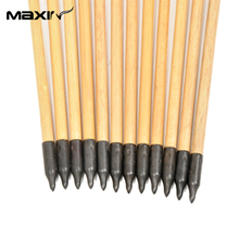 12x Handmade White Pine Wood Arrow Colorful Decoration 80cm Sheild Archery Red Turkeys Feather Iron Head