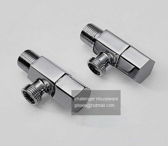 Description Picture 2 of item2pcs/lot High Quality Brass Angle Valve Bathroom Toilet Water Valve Stop Cock Valve chrome plated