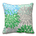 Modern Green Blue Grey Trendy Floral Pattern Throw Pillow Decorative Cushion Cover Pillow Case Customize Gift